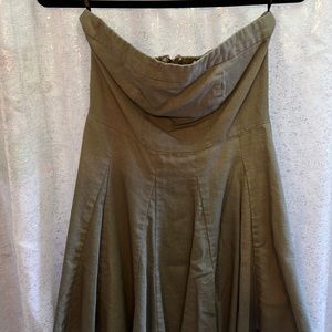 Olive tube top dress